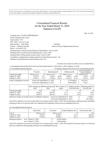 Thumbnail AS ONE Corporation Financial Statement fy2024