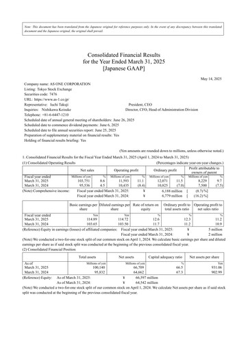 Thumbnail AS ONE Corporation Financial Statement fy2025