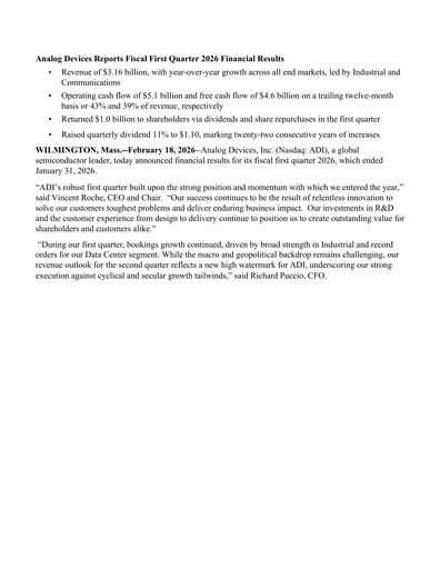 Thumbnail Analog Devices Quarterly Report 2026-q1