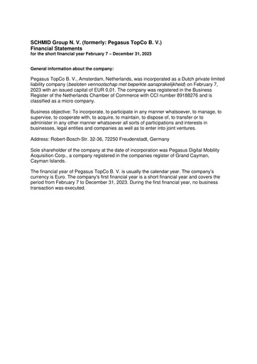 Thumbnail SCHMID Group Financial Statement 2023