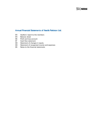 Thumbnail Nestle Pakistan Financial Statement 2006