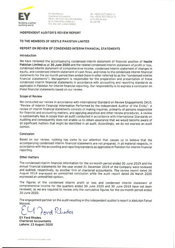 Thumbnail Nestle Pakistan Financial Statement 2020-h1