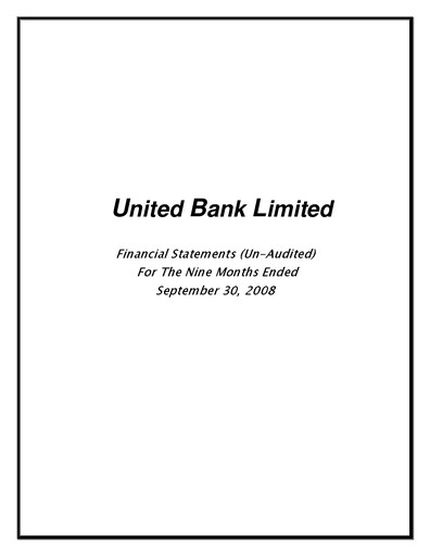 Thumbnail United Bank (Pakistan) Financial Statement 2008-9m