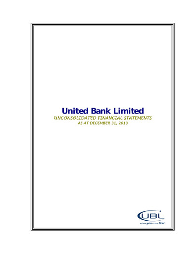 Thumbnail United Bank (Pakistan) Financial Statement 2013