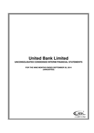 Thumbnail United Bank (Pakistan) Financial Statement 2014-9m