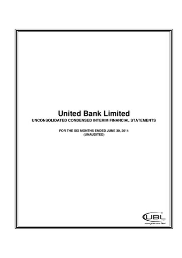 Thumbnail United Bank (Pakistan) Financial Statement 2014-h1