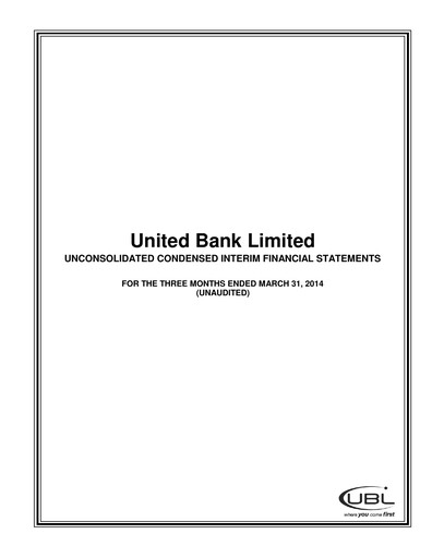 Thumbnail United Bank (Pakistan) Financial Statement 2014-q1