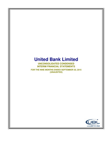 Thumbnail United Bank (Pakistan) Financial Statement 2015-9m