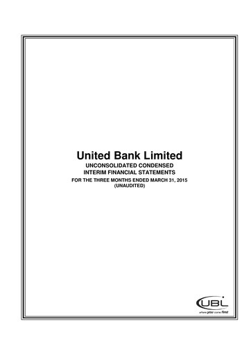 Thumbnail United Bank (Pakistan) Financial Statement 2015-q1