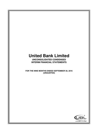 Thumbnail United Bank (Pakistan) Financial Statement 2016-9m