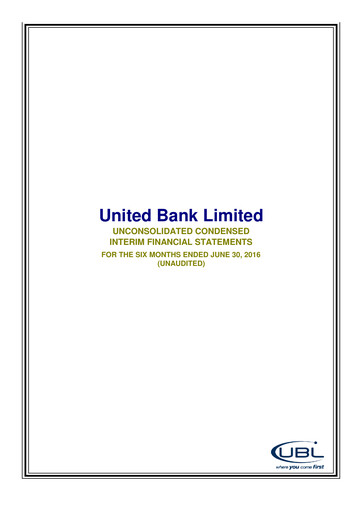 Thumbnail United Bank (Pakistan) Financial Statement 2016-h1