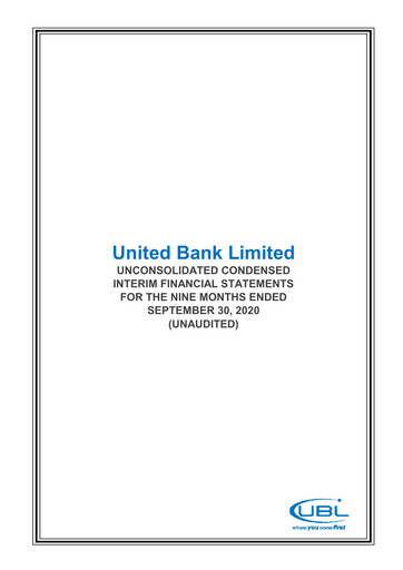 Thumbnail United Bank (Pakistan) Financial Statement 2020-9m