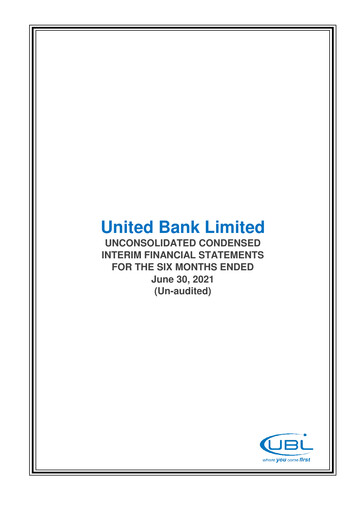 Thumbnail United Bank (Pakistan) Financial Statement 2021-h1