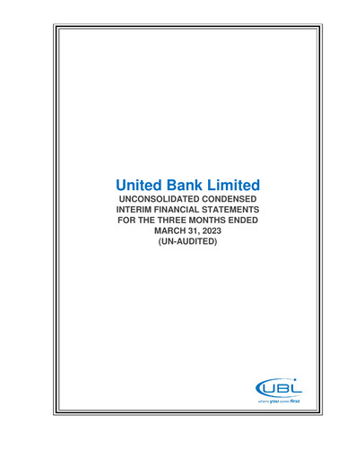 Thumbnail United Bank (Pakistan) Financial Statement 2023-q1