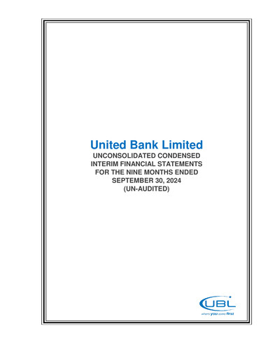 Thumbnail United Bank (Pakistan) Financial Statement 2024-9m