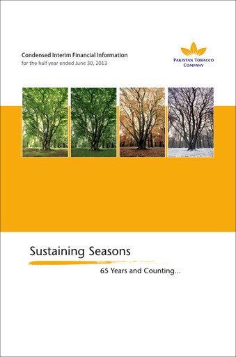 Miniature Pakistan Tobacco Company Rapport semestriel 2013-h1