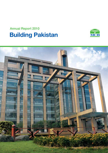 Thumbnail MCB Bank Pakistan Annual Report 2010