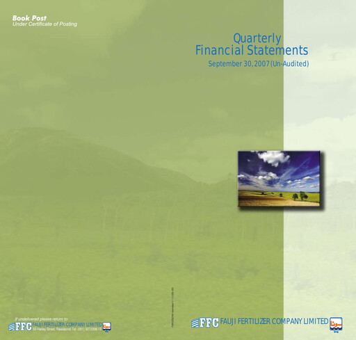 Thumbnail Fauji Fertilizer Company Quarterly Report 2007-q3
