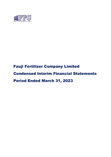 Thumbnail Fauji Fertilizer Company Quarterly Report 2023-q1