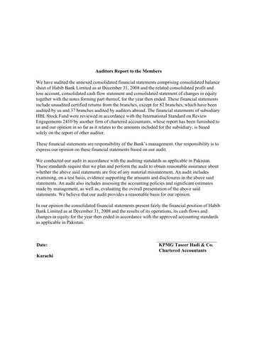 Thumbnail Habib Bank Annual Report 2008