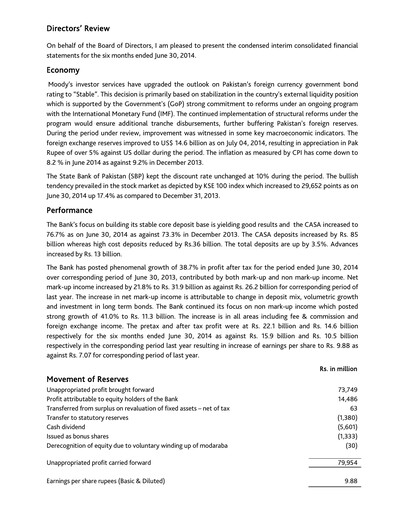 Thumbnail Habib Bank Half-year Report 2014-h1