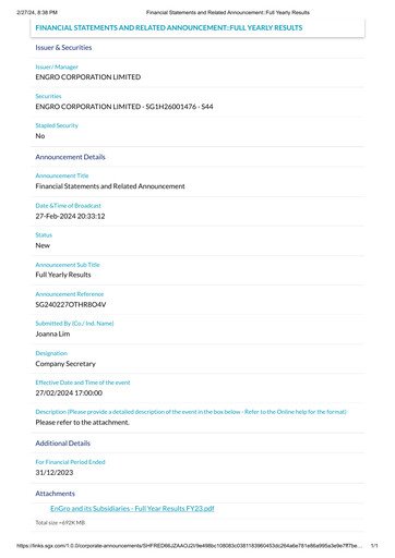 Thumbnail Engro Corporation Financial Report 2023