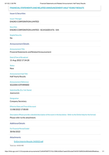 Thumbnail Engro Corporation Half-year Report 2022-h1