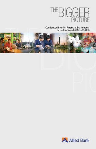 Thumbnail Allied Bank (Pakistan) Quarterly Report 2016-q1
