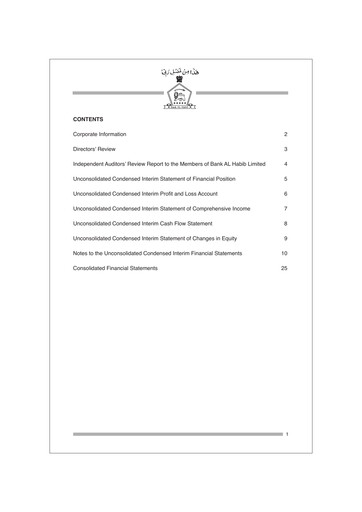 Thumbnail Bank AL Habib Financial Statement 2015-h1