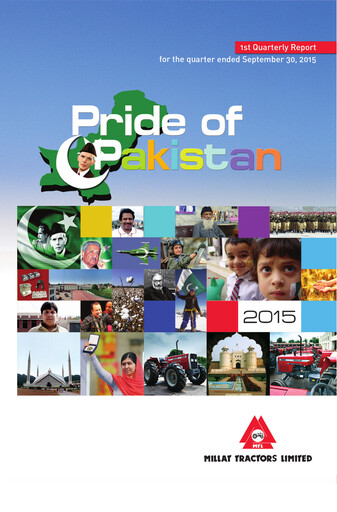 Thumbnail Millat Tractors Quarterly Report 2016-q1