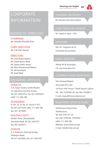Thumbnail Millat Tractors Quarterly Report 2019-q1
