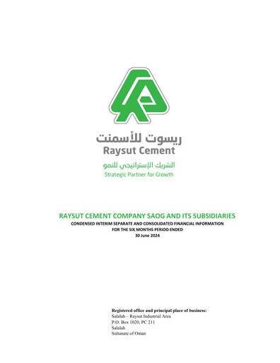 Thumbnail Raysut Cement Financial Statement 2024-h1