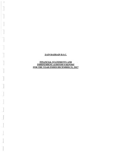 Thumbnail Zain Bahrain Financial Statement 2017