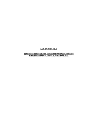 Thumbnail Zain Bahrain Financial Statement 2024-9m