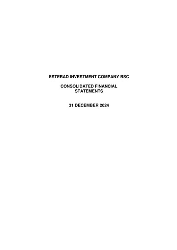Thumbnail Esterad Investment Company Financial Statement 2024