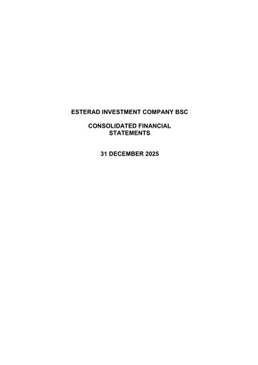 Thumbnail Esterad Investment Company Financial Statement 2025