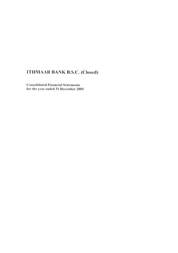 Thumbnail Ithmaar Holding Financial Statement 2005