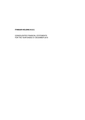 Thumbnail Ithmaar Holding Financial Statement 2019