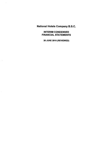 Thumbnail National Hotels Company (Bahrain) Financial Statement 2016-h1