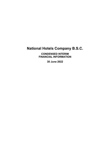 Thumbnail National Hotels Company (Bahrain) Financial Statement 2022-h1