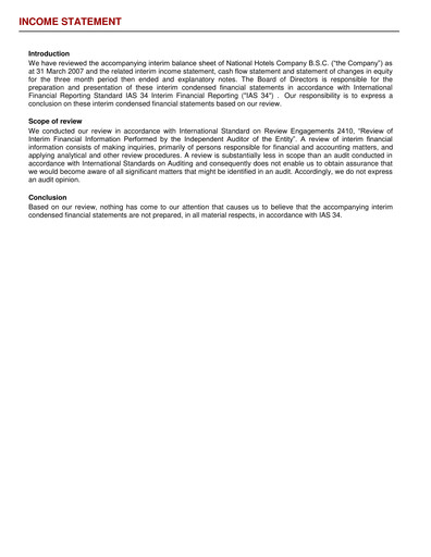 Thumbnail National Hotels Company (Bahrain) Quarterly Report 2007-q1