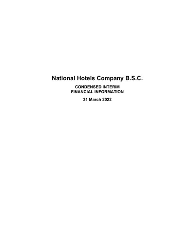Thumbnail National Hotels Company (Bahrain) Quarterly Report 2022-q1