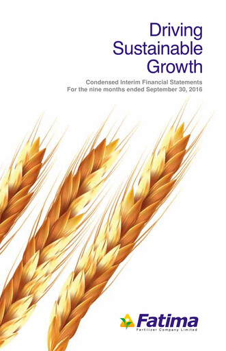 Thumbnail Fatima Fertilizer Quarterly Report 2016-q3