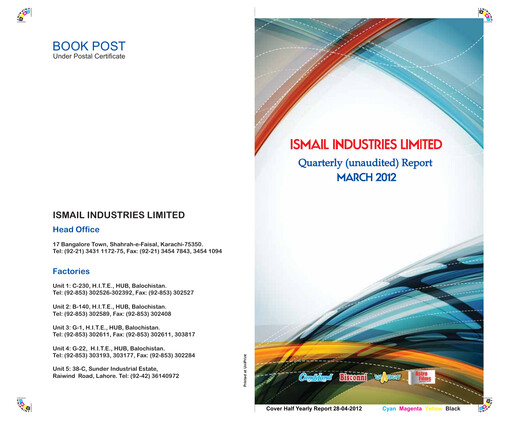 Thumbnail Ismail Industries Quarterly Report 2012-q3
