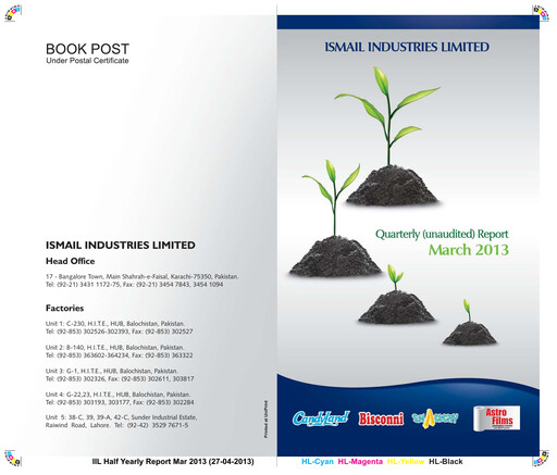 Thumbnail Ismail Industries Quarterly Report 2013-q3