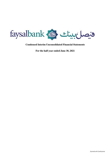 Thumbnail Faysal Bank Financial Statement 2021-h1