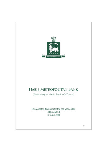 Thumbnail Habib Metropolitan Bank Financial Statement 2013-h1