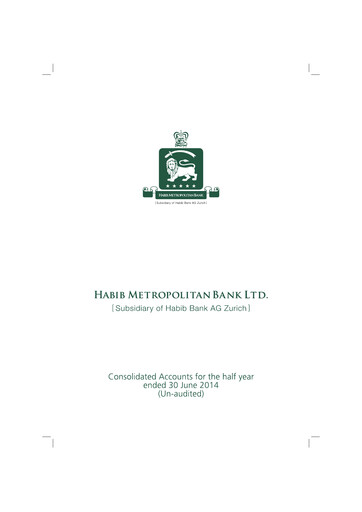 Thumbnail Habib Metropolitan Bank Financial Statement 2014-h1