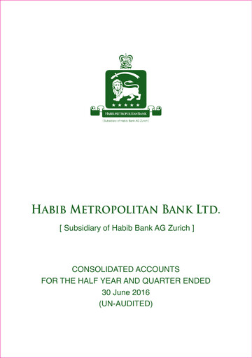 Thumbnail Habib Metropolitan Bank Financial Statement 2016-h1