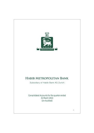 Thumbnail Habib Metropolitan Bank Quarterly Report 2013-q1
